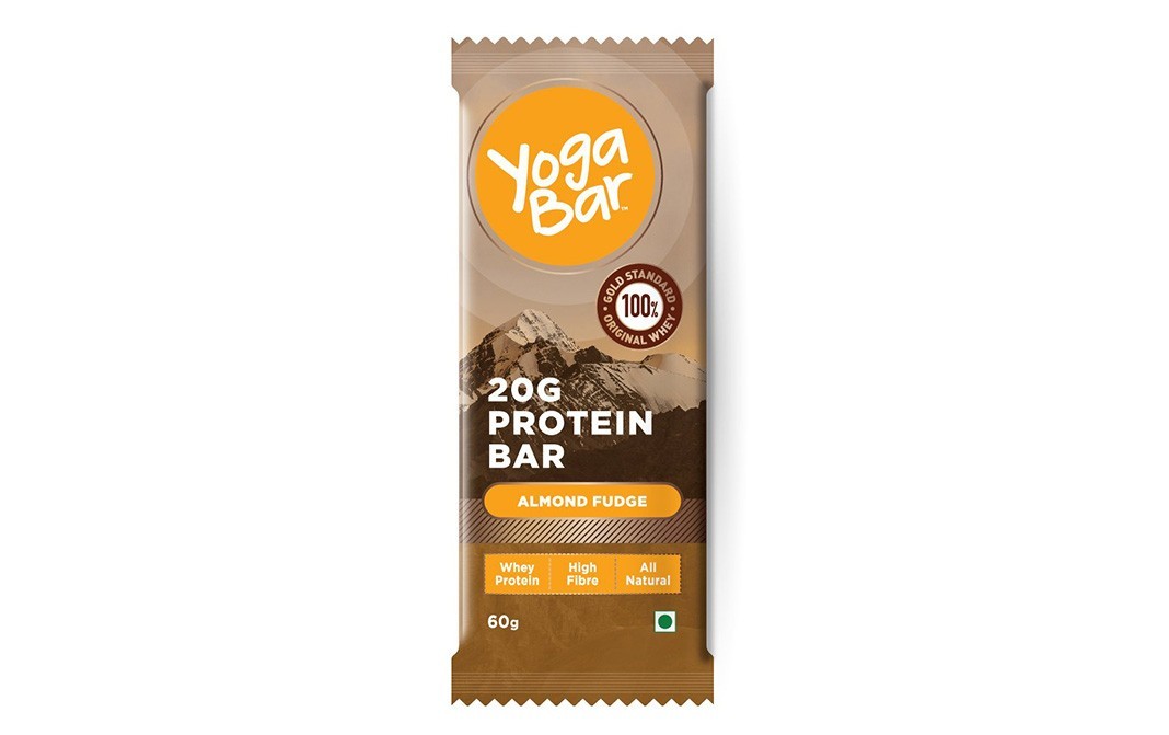Yoga Bar 20G Protein Bar, Almond Fudge   Pack  60 grams